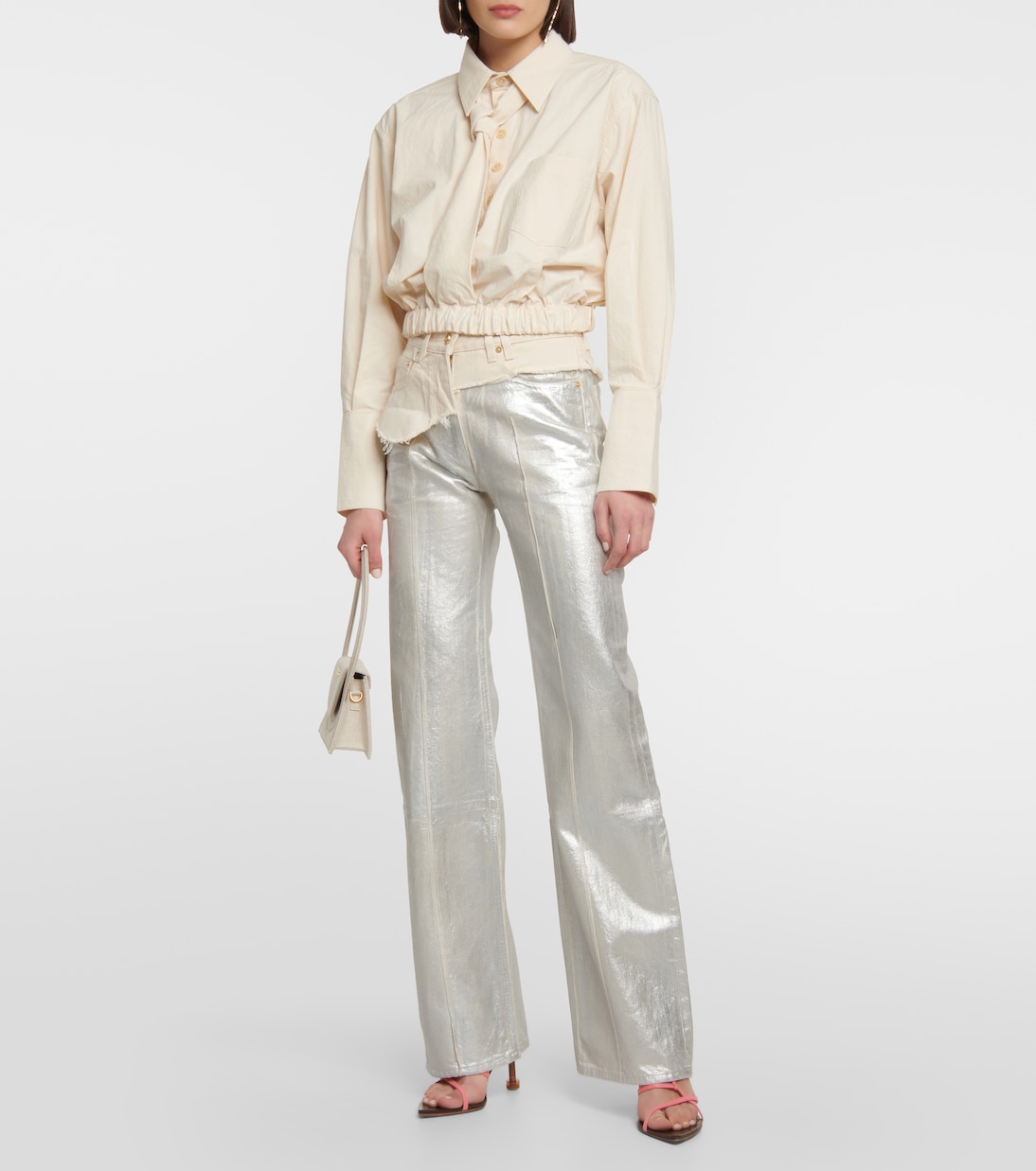 Туфли Les Sandales Pralu Hautes Jacquemus, розовый — фото 2