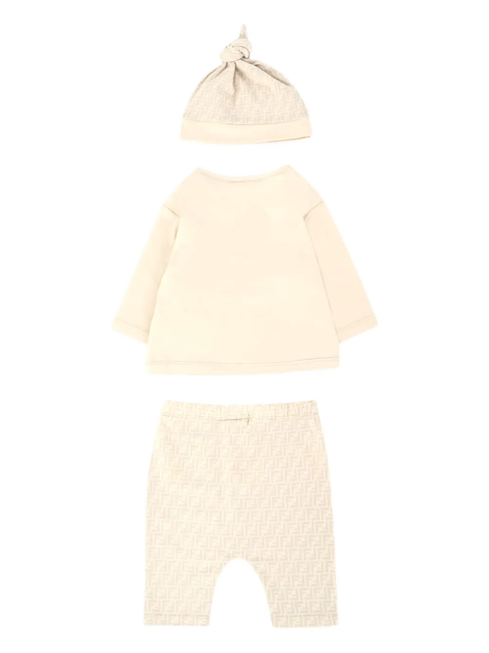 Спортивный костюм с логотипом FF FENDI KIDS, нейтральный — фото 2