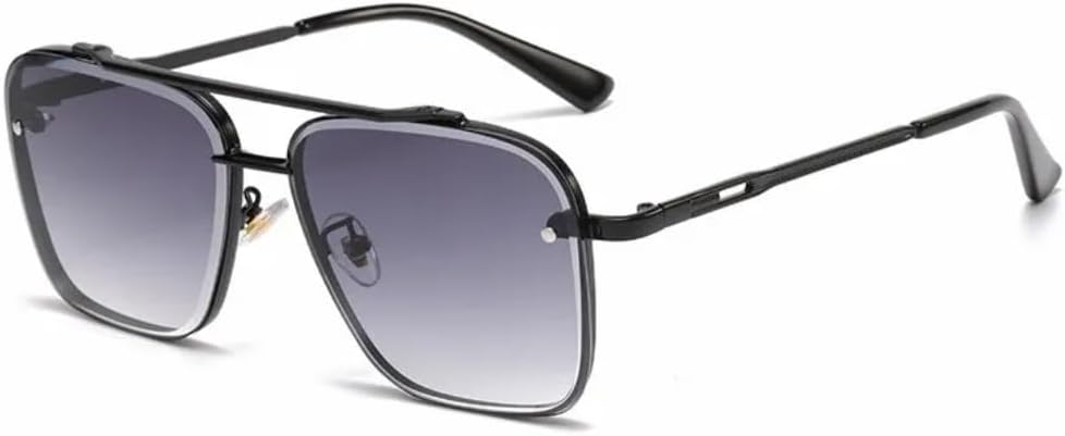 

Мужские солнцезащитные очки в металлической оправе, с полимерными линзами, для вождения, путешествий и активного отдыха, с защитой от УФ-излучения UV400 UUPTTPL, C1 Black Grey