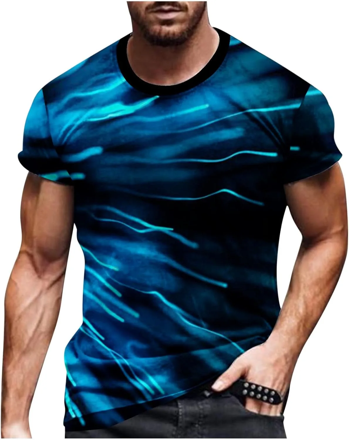 

Мужская футболка с 3D принтом для бега и тренировок Zeiyignr