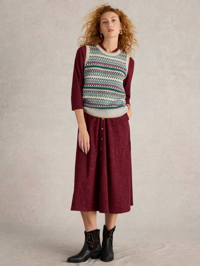 

Майка из шерстяной смеси fay fair isle White Stuff, разноцветный