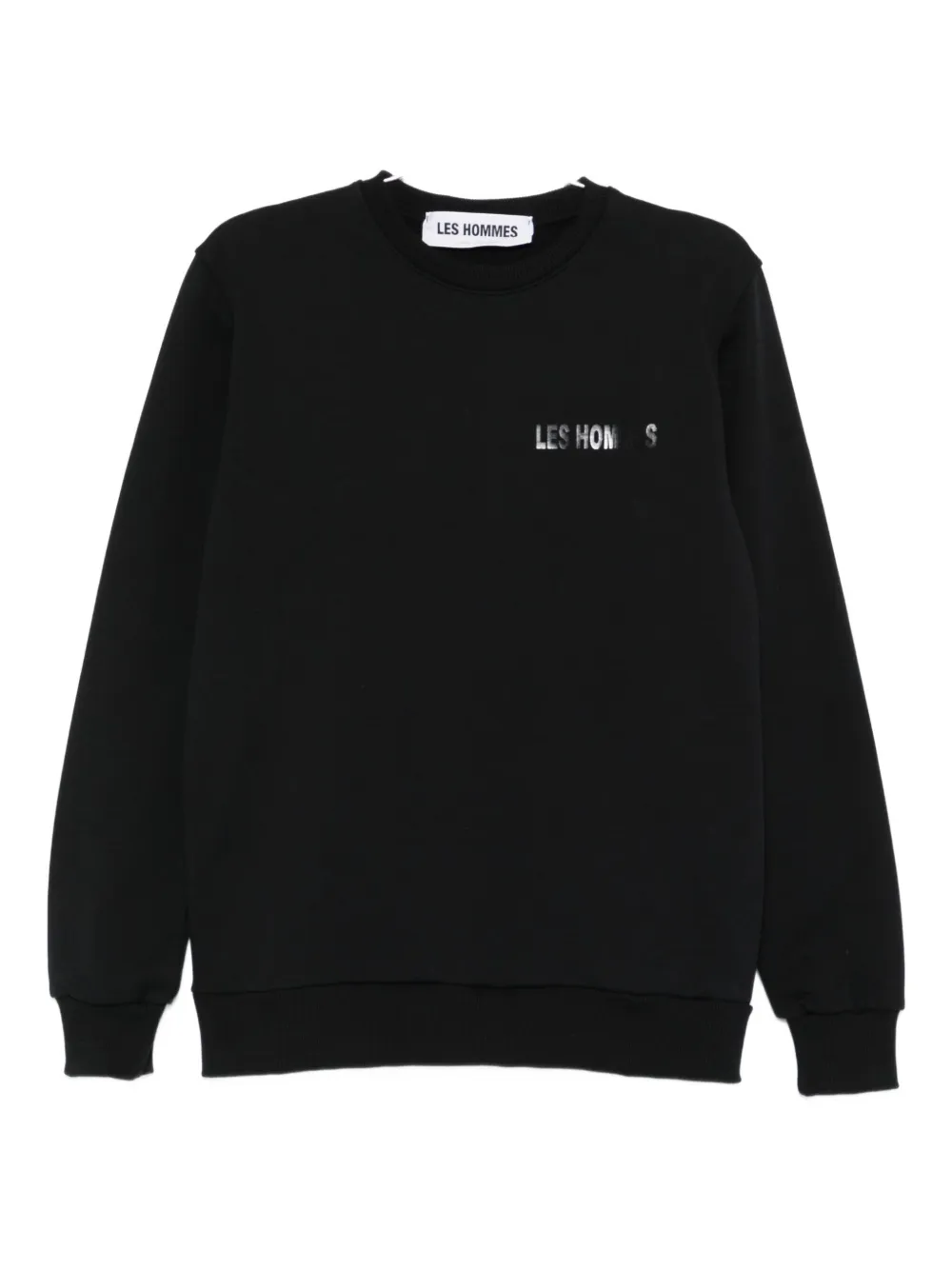 

Свитшот с логотипом и круглым вырезом Les Hommes, черный