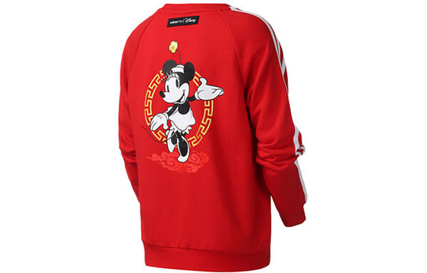 Свитера neo x disney cny с принтом круглый ворот свитер Adidas, красный — фото 2