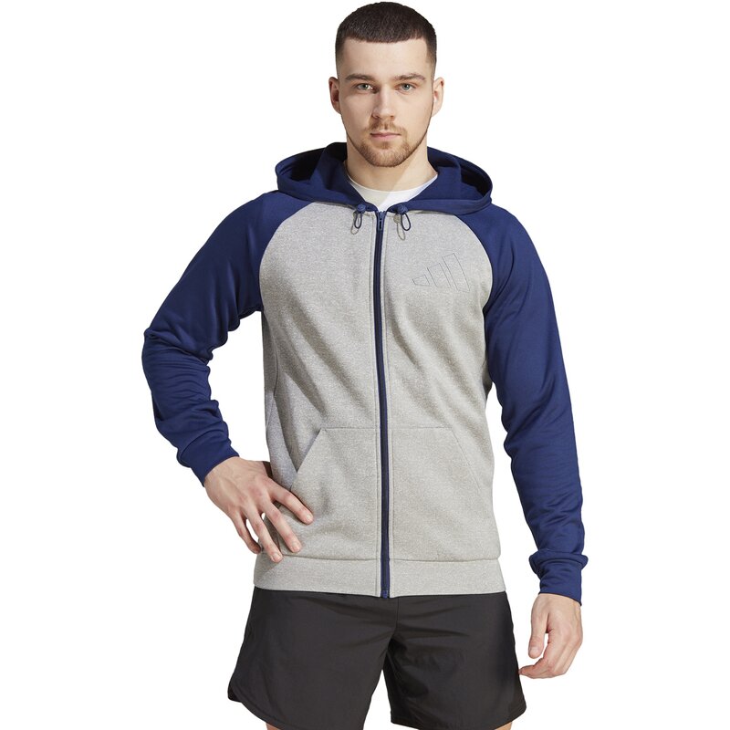 Игра в толстовке с капюшоном и тренировка с маленьким логотипом Adidas, мультиколор — фото 2