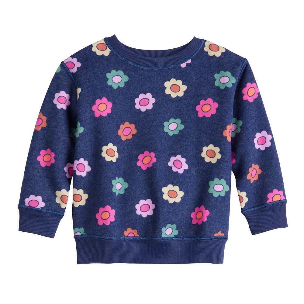 

Толстовка из сенсорного флиса Jumping Beans для девочек и девочек 4–12 лет, цвет Multi Navy Daisy