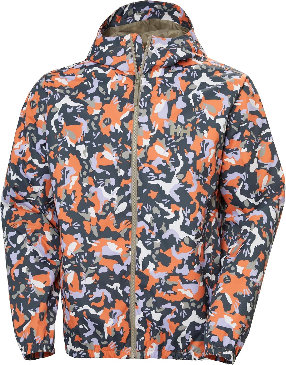 

Helly-Hansen Core Graphic Rain Jacket - водонепроницаемая мужская куртка с капюшоном, дышащая, легкая верхняя одежда для активного отдыха Helly Hansen, 304 Bonfire Play