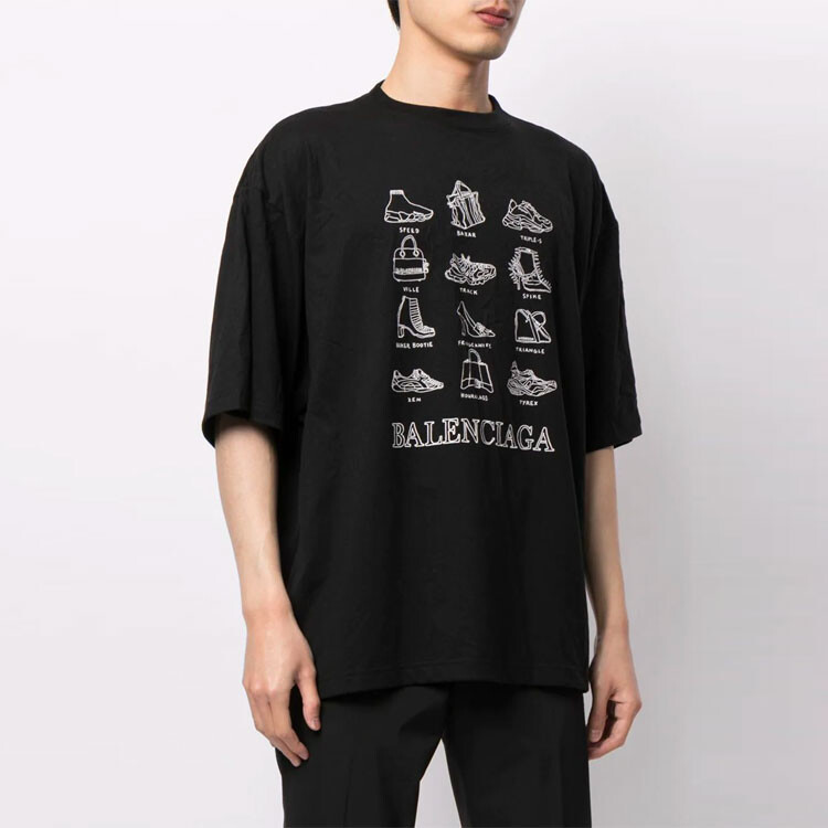 Футболка Balenciaga Icons Xl, черный — фото 3