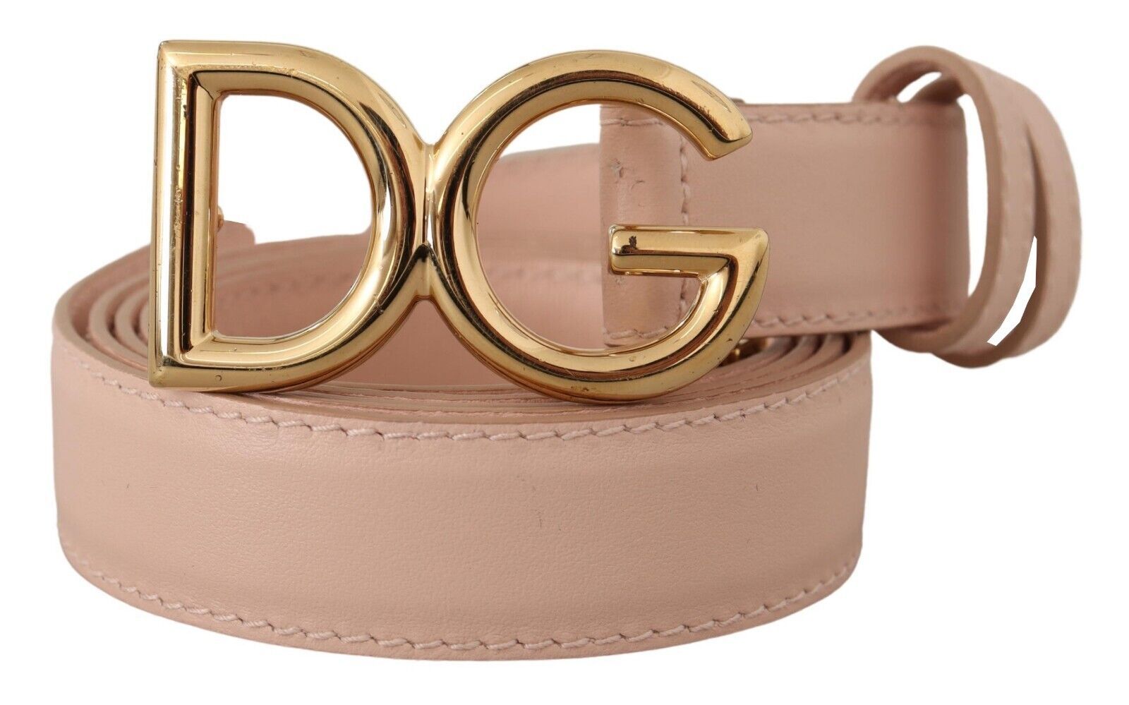 

Элегантный розовый кожаный ремень с золотой пряжкой Dolce & Gabbana