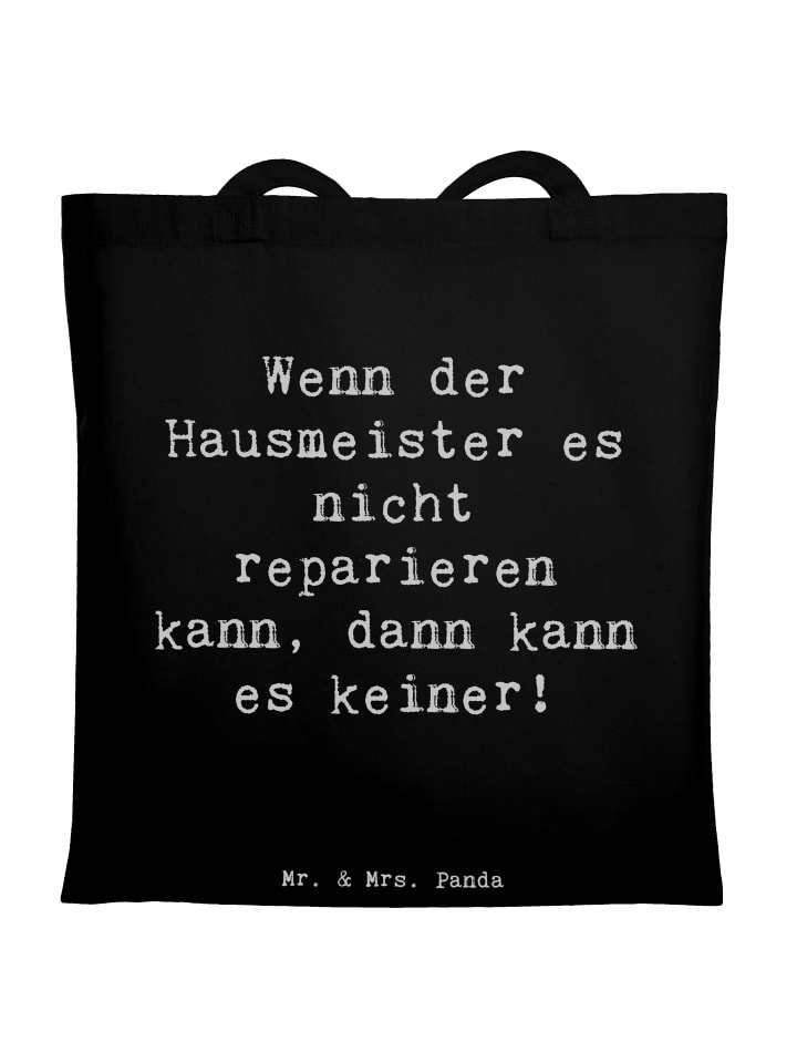 

Mr. & Mrs. Panda Сумка-шоппер с надписью "Уборщица" черного цвета