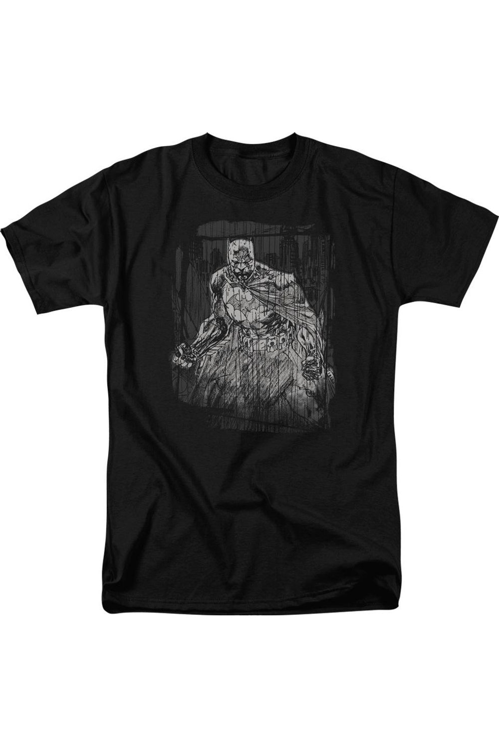 

Футболка Batman Pencilled Rain с коротким рукавом для взрослых Gildan, черный
