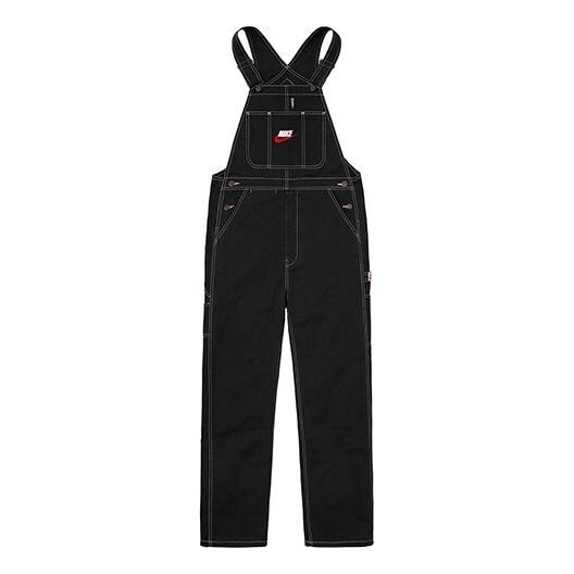 

Брюки fw18 nike cotton twill overalls black Supreme, черный