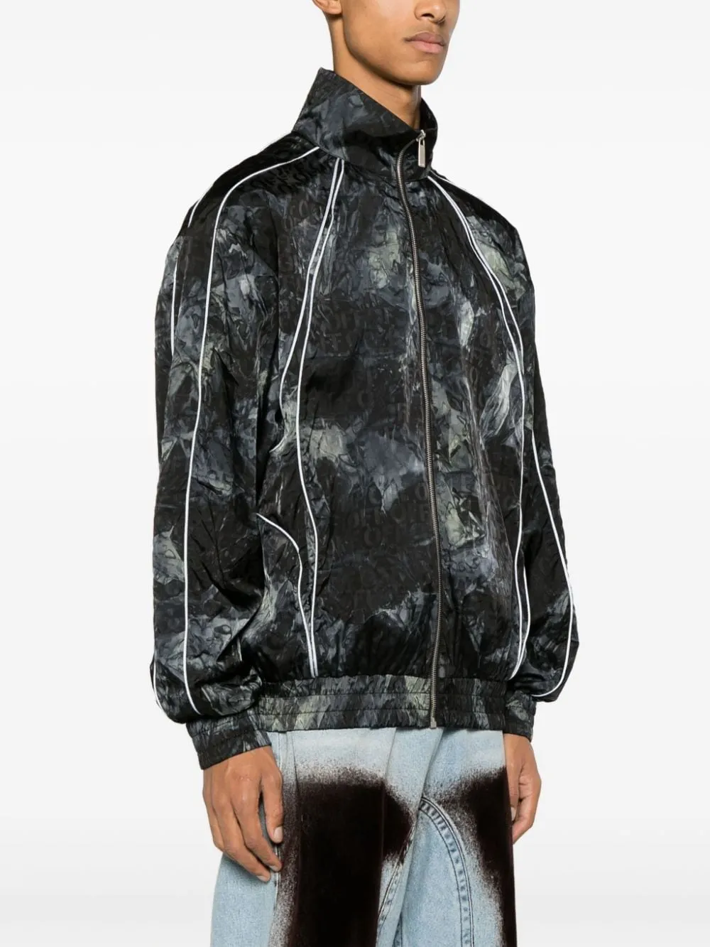 Легкая ветровка Biker с нашивкой-логотипом OFF-WHITE, черный — фото 3