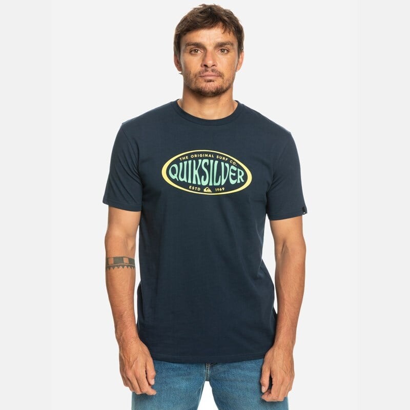 

Мужская футболка в кругах Quiksilver, синий