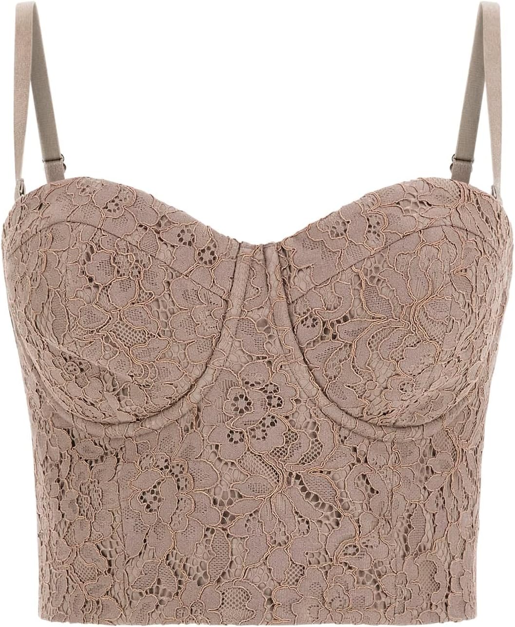 

Женский корсет GUESS без рукавов Josiane Lace Corset, Washed Taupe