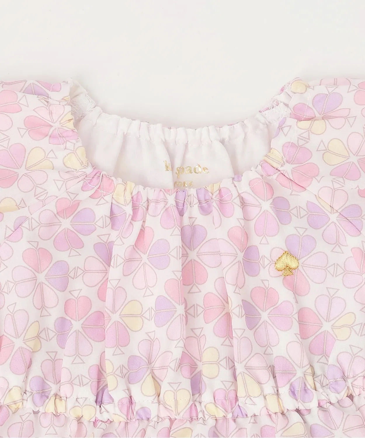 Платье с цветочным принтом и бантом, бренд Spade Flower, розовое — фото 4