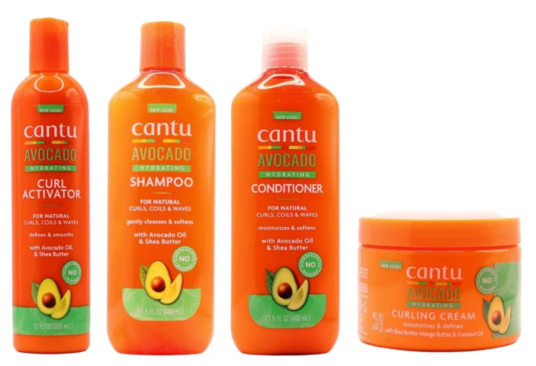 Набор для волос Cantu Avocado: шампунь, кондиционер, крем для локонов Cantu