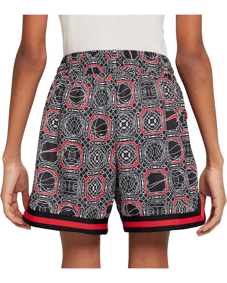 Шорты Nike Kids DNA Dri-FIT 5" Patterned Basketball Shorts, цвет University Red/White — фото 2