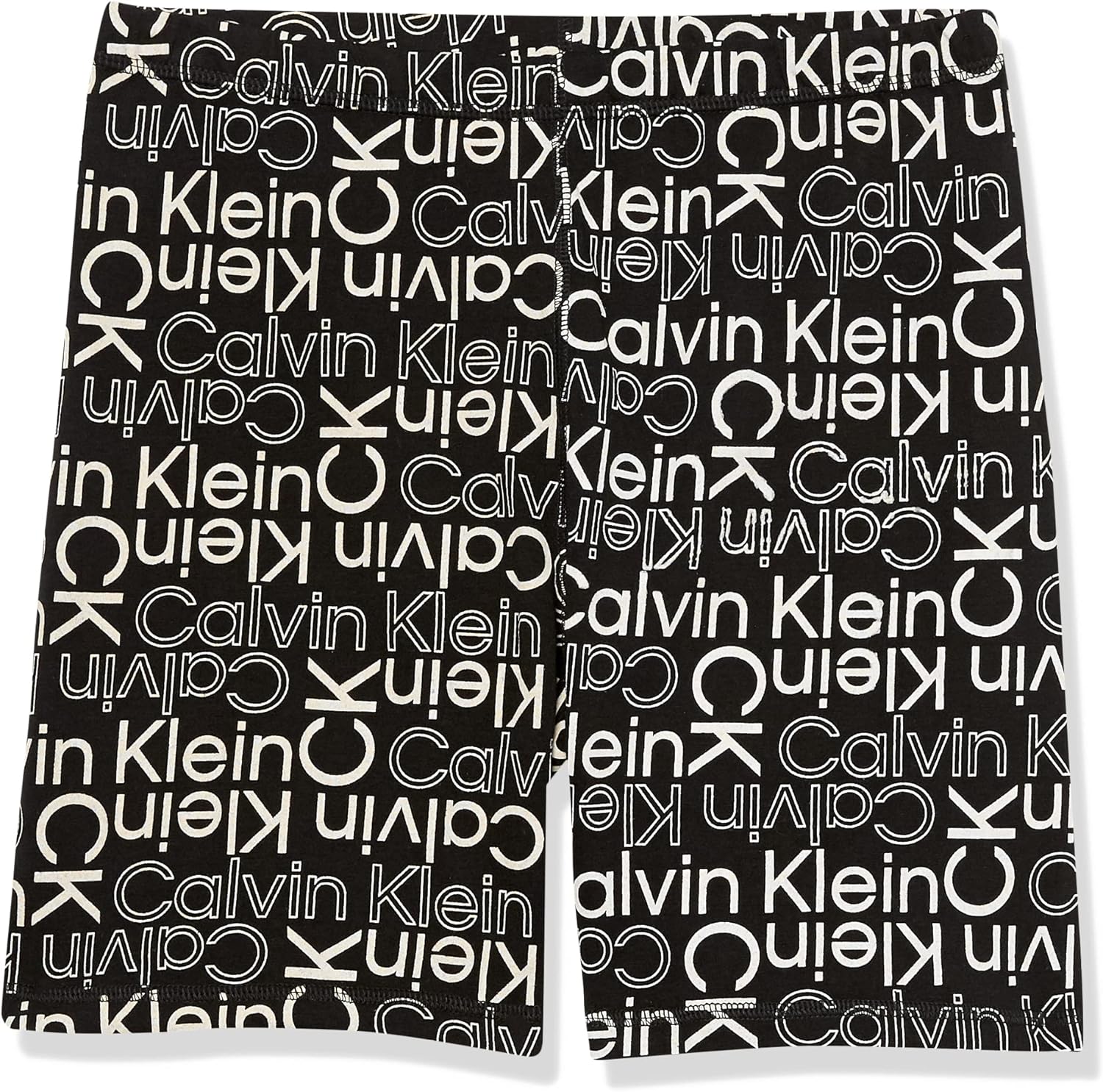 

Велосипедные шорты Calvin Klein для девочек, мягкие и эластичные, с плоским поясом и облегающей посадкой, Black Logo Toss