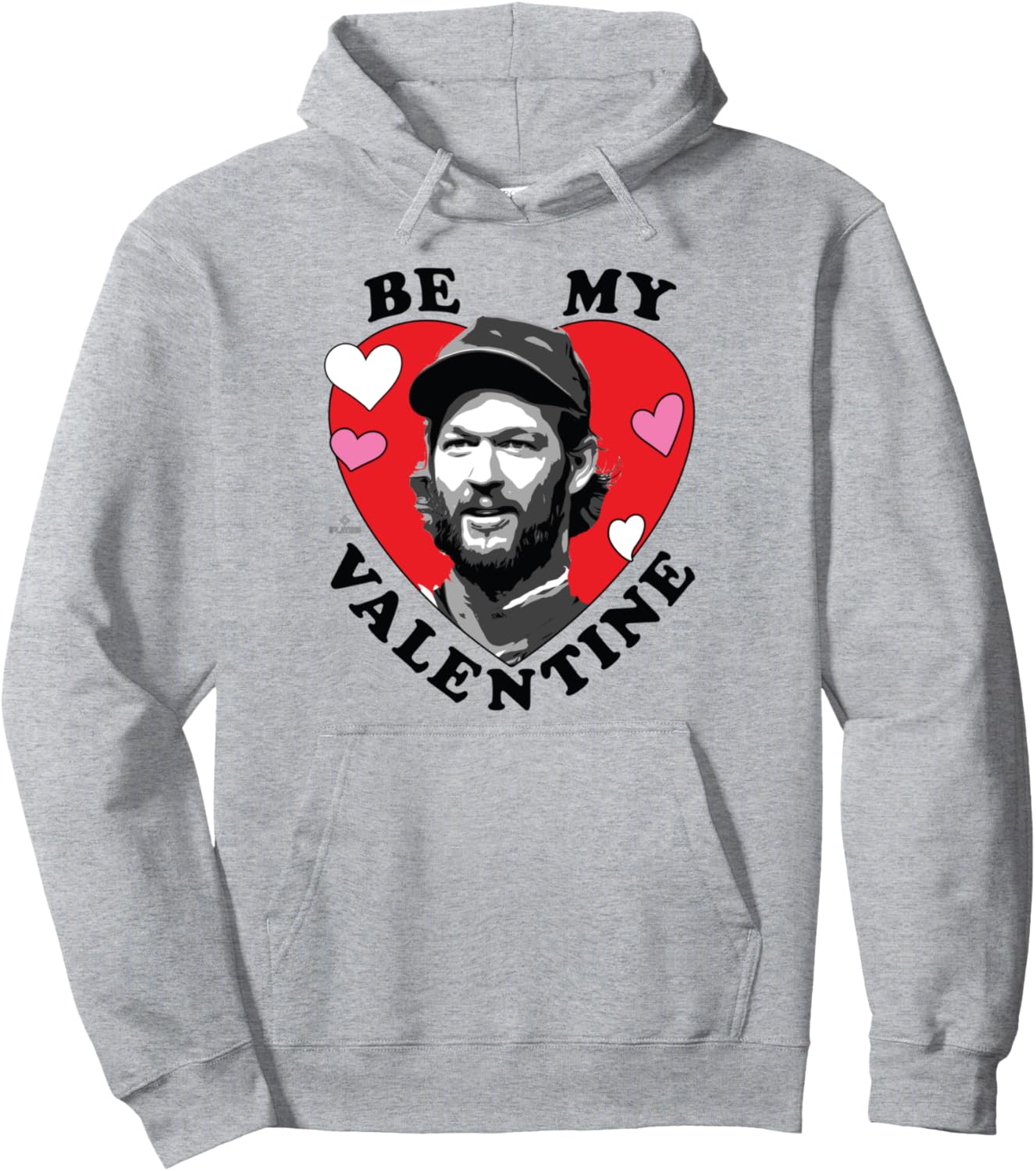 

Толстовка Clayton Kershaw Be My Valentine Los Angeles Baseball MLBPA Ryno Sports, серый