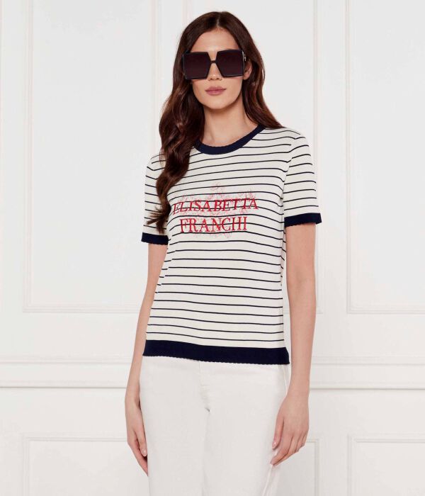 

Футболки Slim fit Elisabetta Franchi, синий