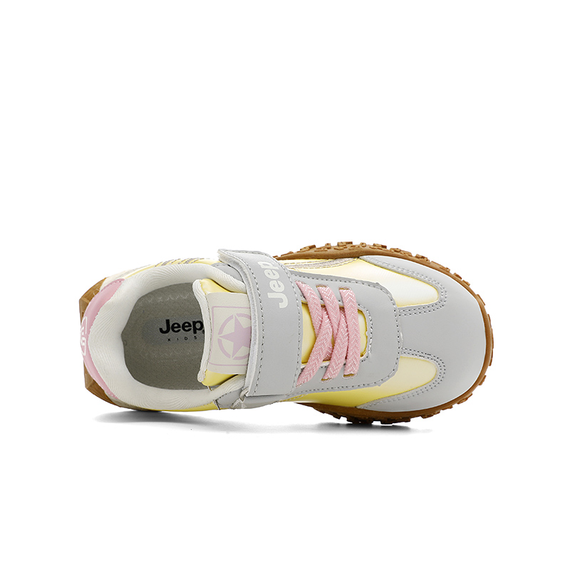 Jeep Беговые кроссовки Running Collection Cushioning Rebound Breathable Abrasion Resistant, серые, желтые, розовые, детские — фото 3