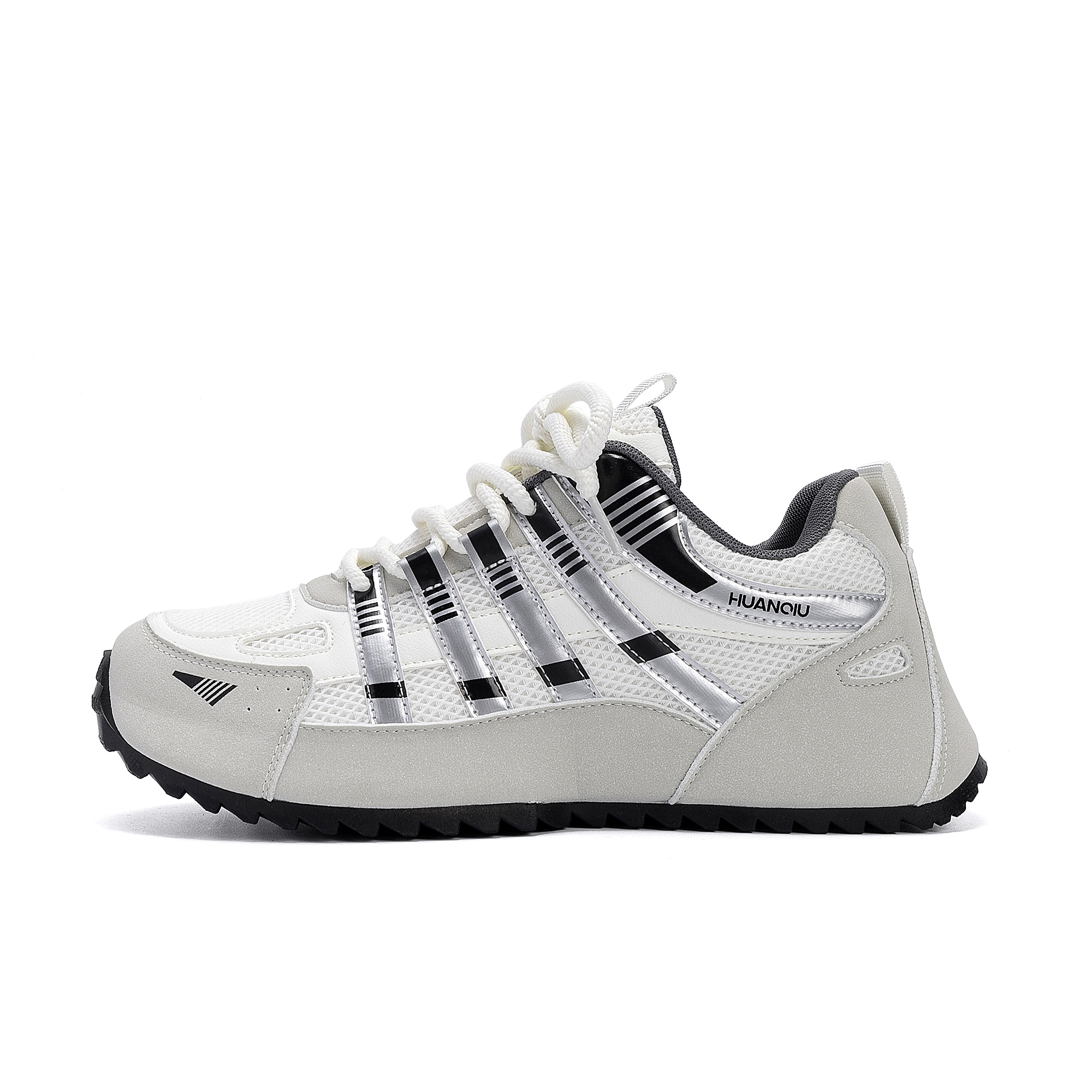 

HUANQIU Легкие кроссовки для скейтбординга Low top мужские, цвет Gray Beige Silver