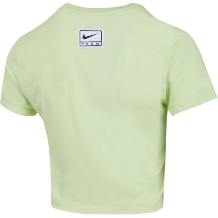 Женская спортивная футболка Slim Cropped Nike, зеленый — фото 3