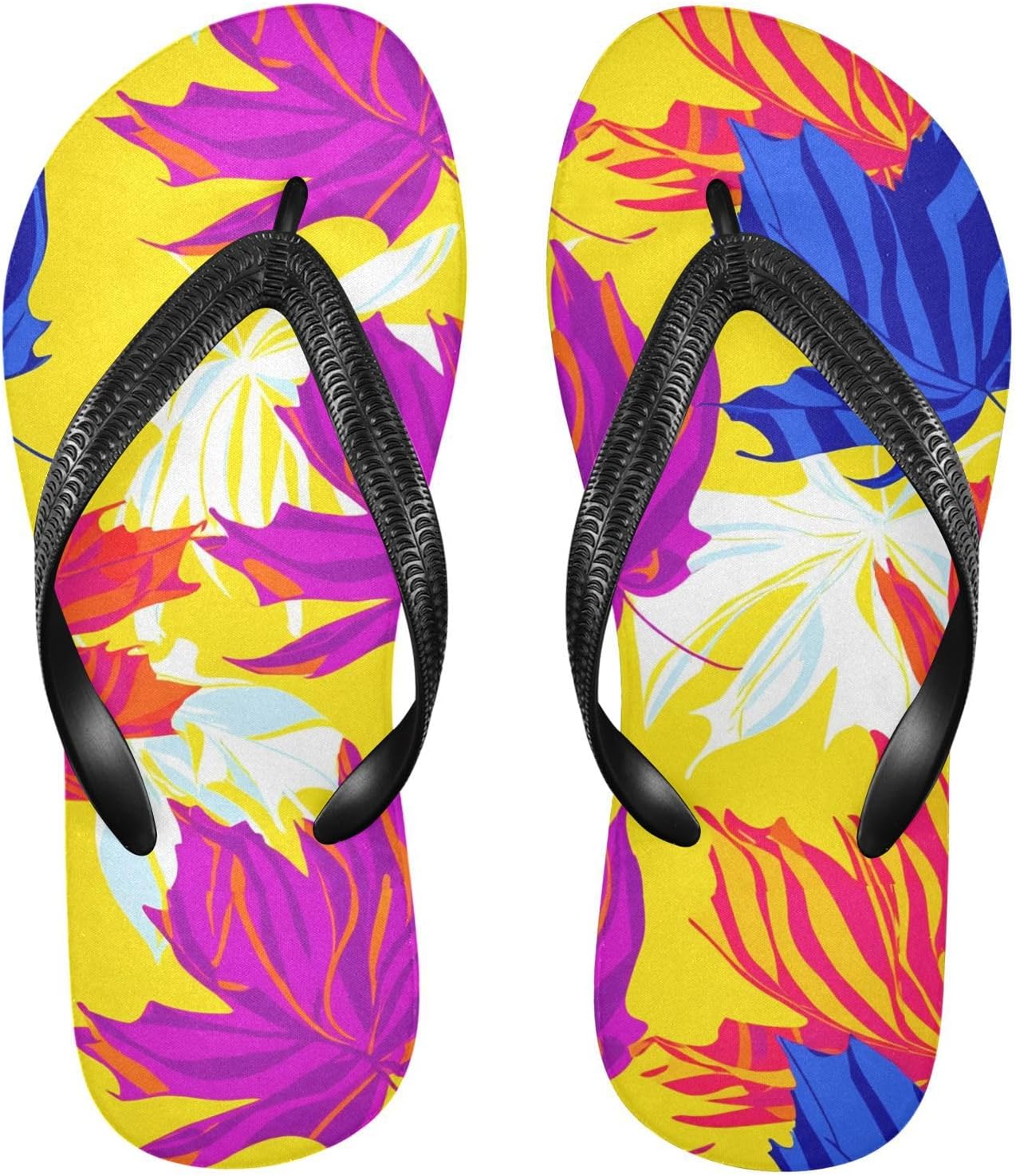 

Желтые вьетнамки с рисунком кленовых листьев, пляжный душ, резиновые противоскользящие летние шлепанцы для женщин и мужчин Sinestour