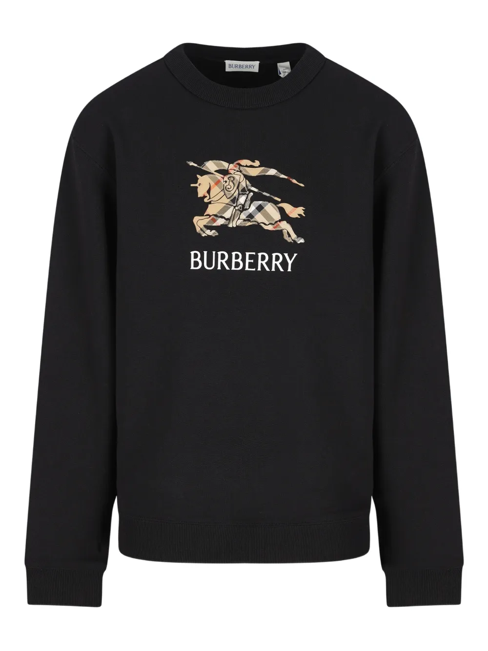 

Свитер с принтом Burberry Kids, черный