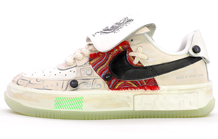 

Кроссовки Nike Air Force 1 Skateboard Shoes Women's Low-Top White Red Black