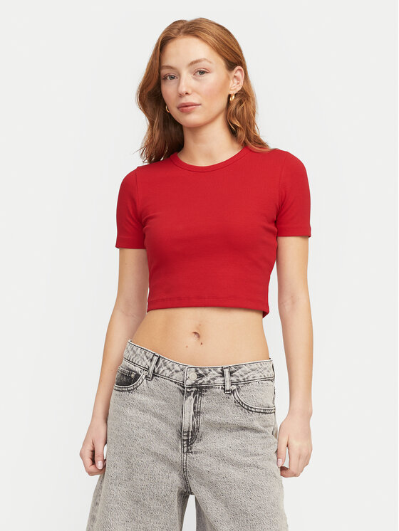 

Футболка slim fit Florie 12217164 Jjxx, красный