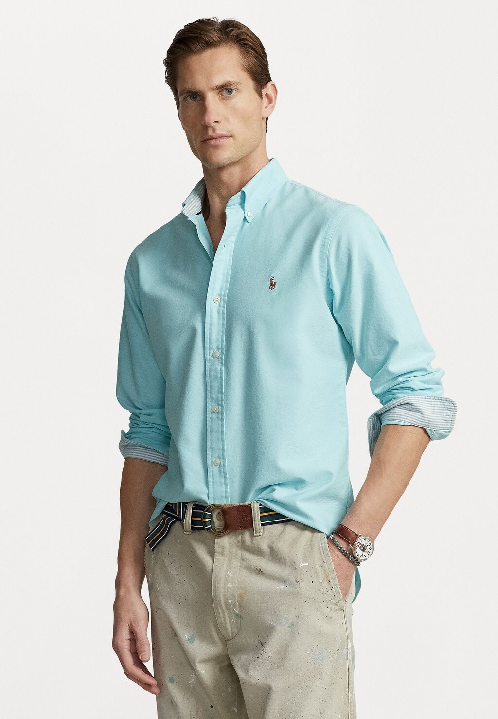 

Рубашка SLIM FIT OXFORD SHIRT Polo Ralph Lauren, эгейский синий