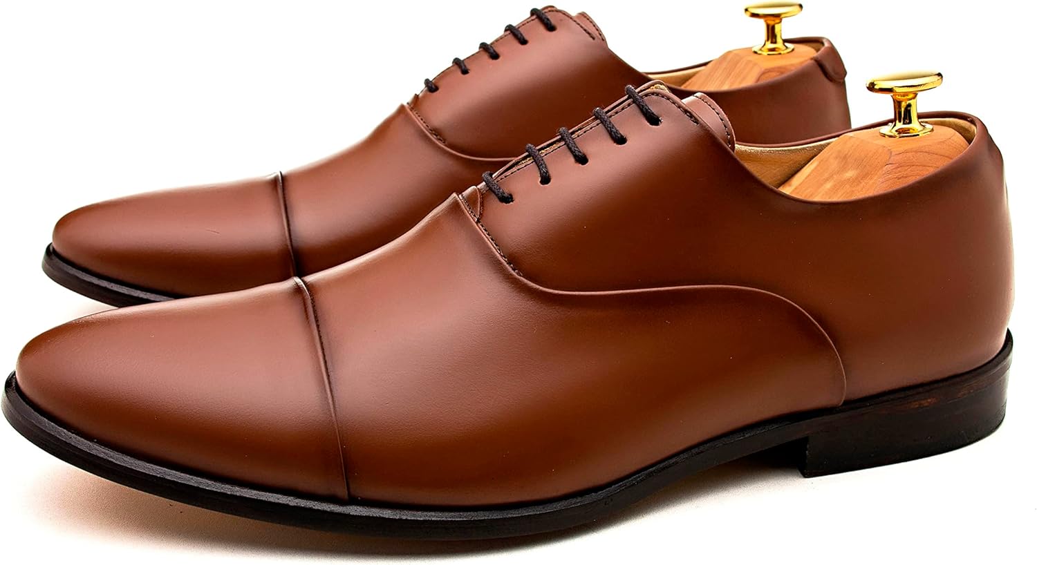 Классические кожаные туфли Oxford с перфорацией Cap Toe Cordoba Adolfo Turrion, Whiskey Brown — фото 2