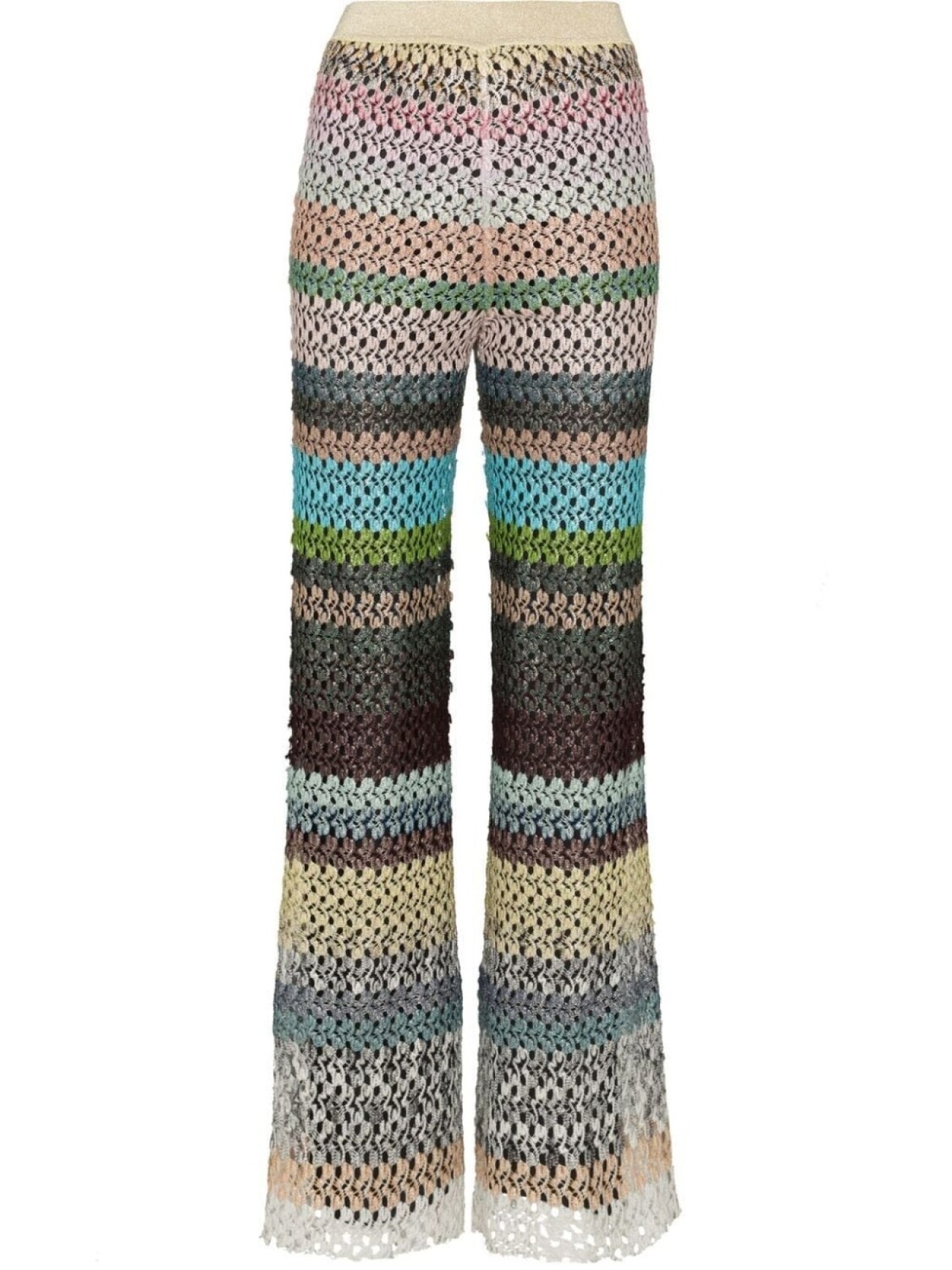 

Missoni расклешенные брюки в полоску, розовый