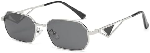 

Солнцезащитные очки прямоугольной формы 2027 года для женщин, металлическая оправа, винтажные солнцезащитные очки для мужчин и женщин, очки с защитой от УФ-излучения UV400 MTZJH, 5