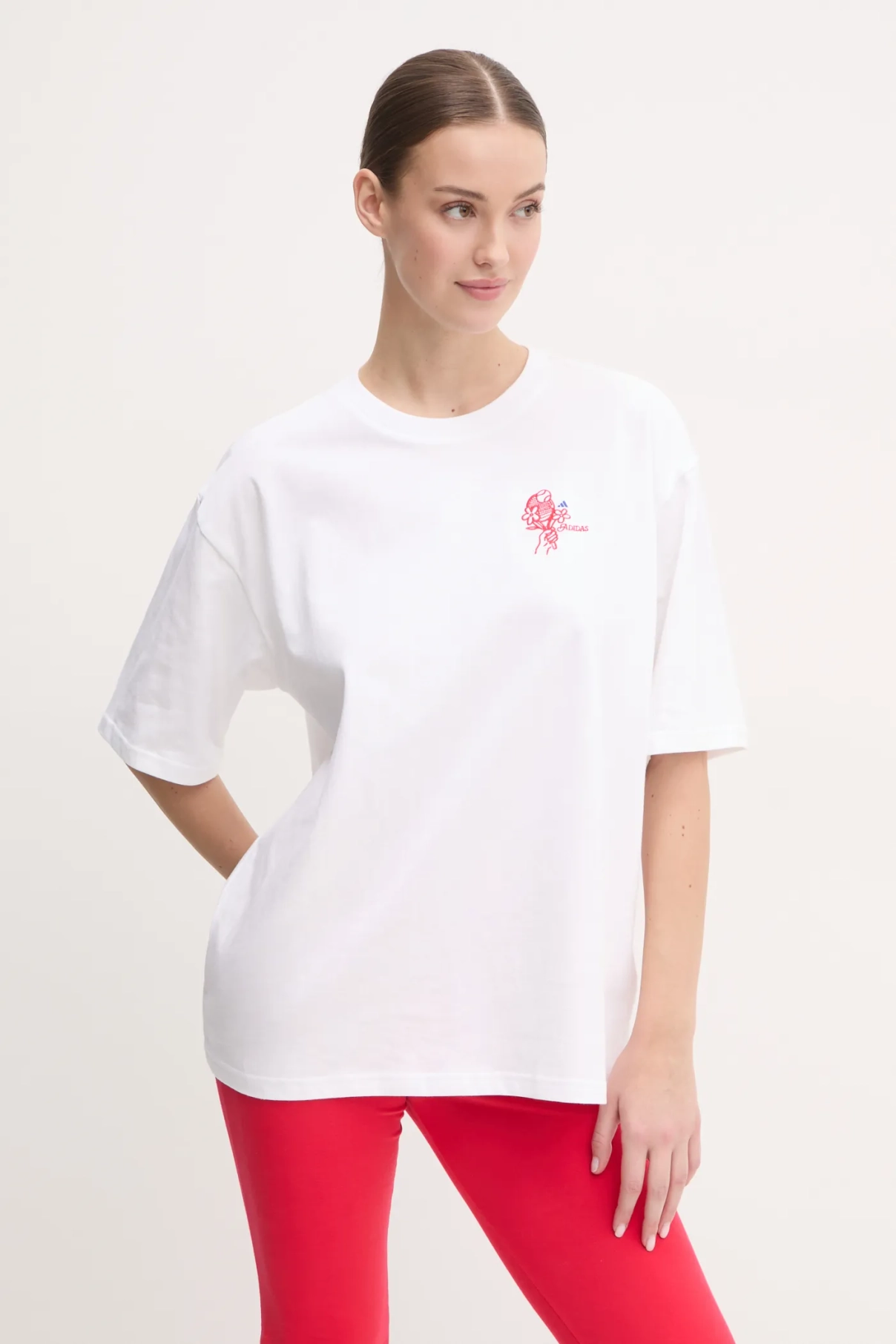 

Футболка WC PHOTO TEE из хлопка adidas, бежевый