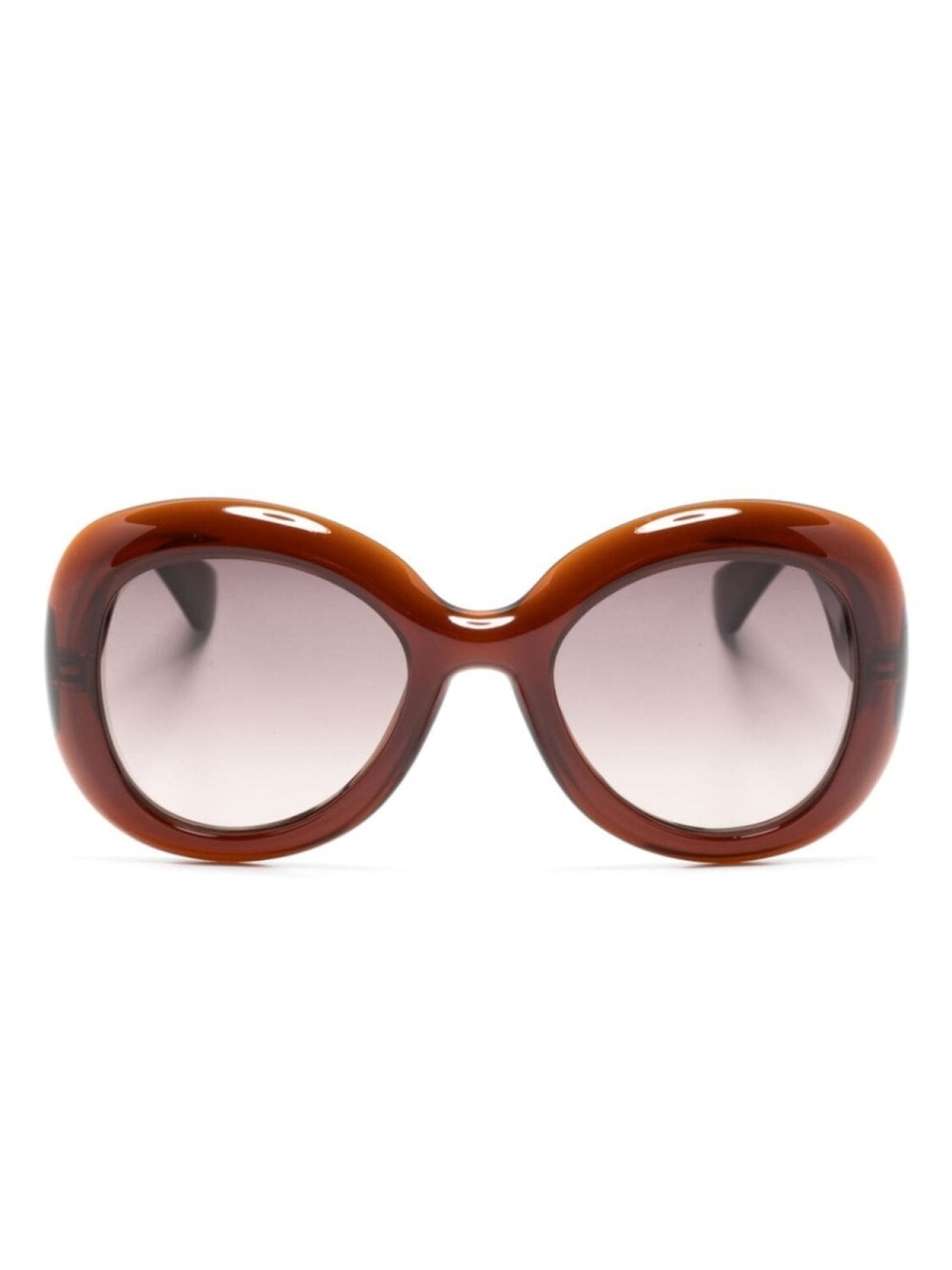 

Moschino Eyewear солнцезащитные очки в массивной оправе с логотипом, коричневый