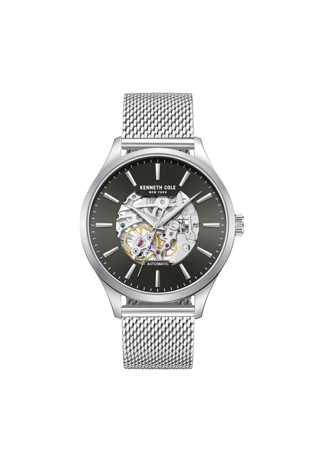

Часы AUTOMATIC ROUND Kenneth Cole, серебряный