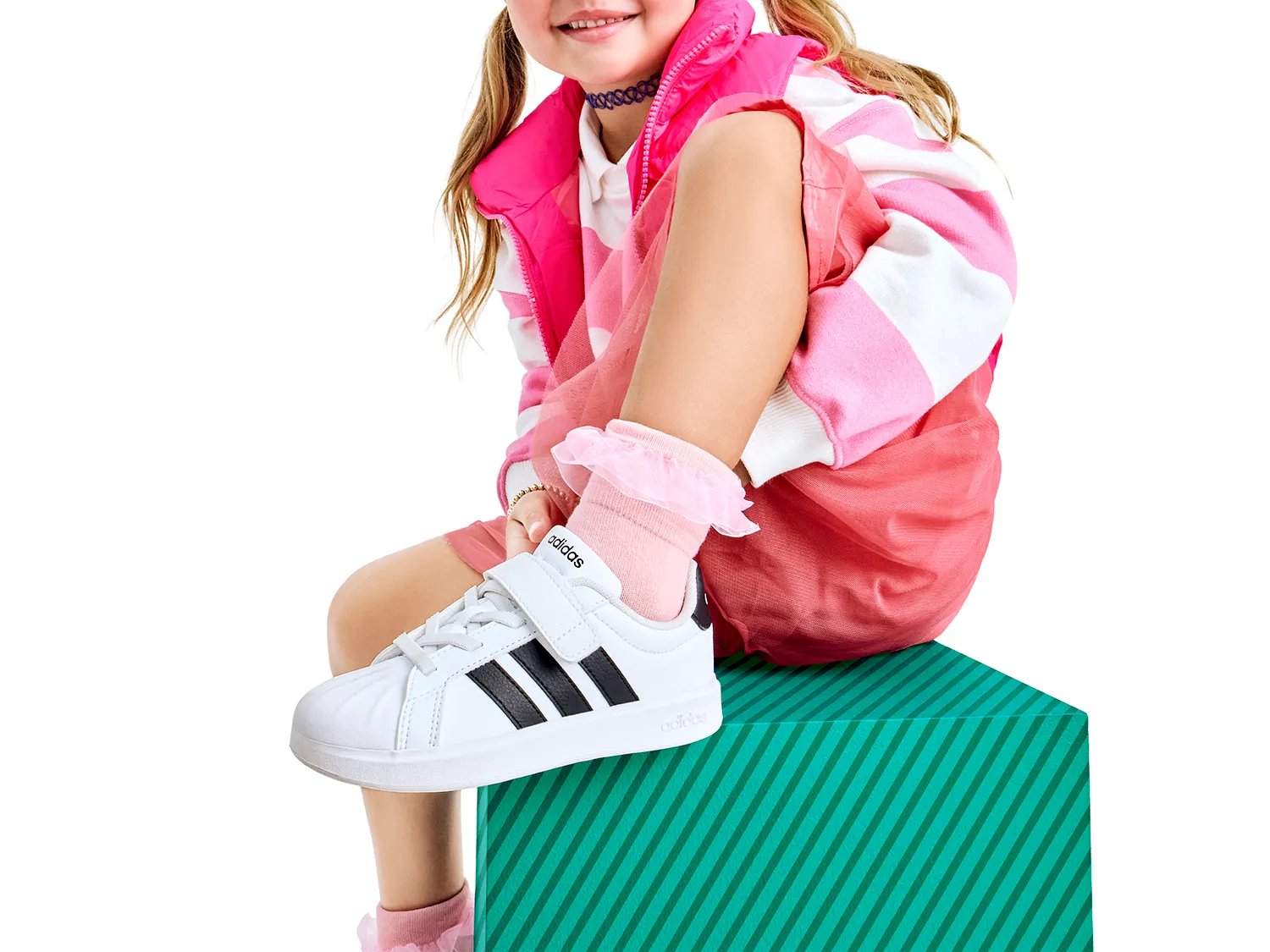 Кроссовки adidas Streettalk Sneaker - Kids', белый/черный — фото 2