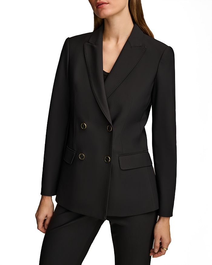 

Эссеншиалс Дабл Брестед Блейзер Donna Karan, черный