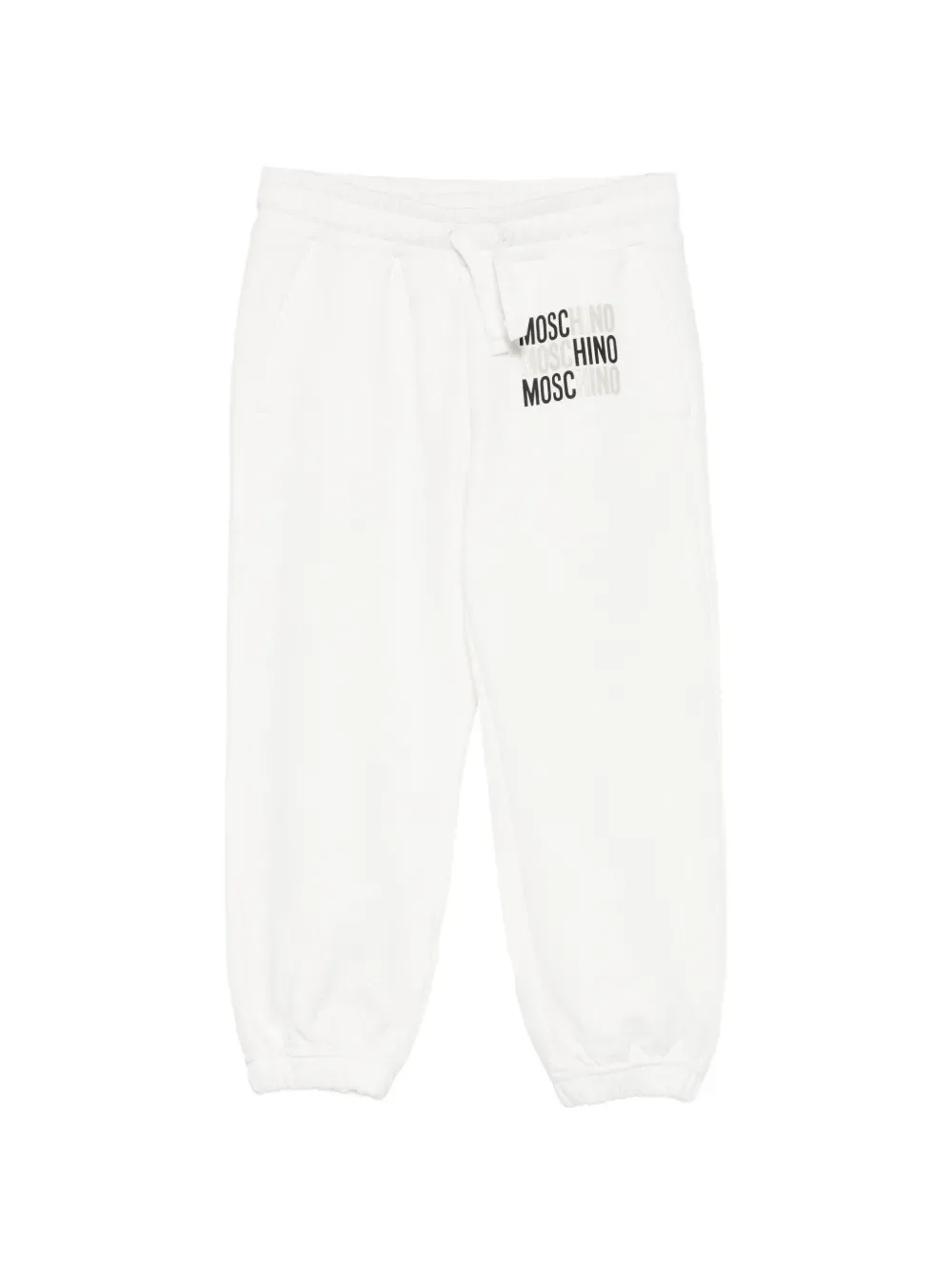 Спортивные брюки на завязках Moschino Kids, белый