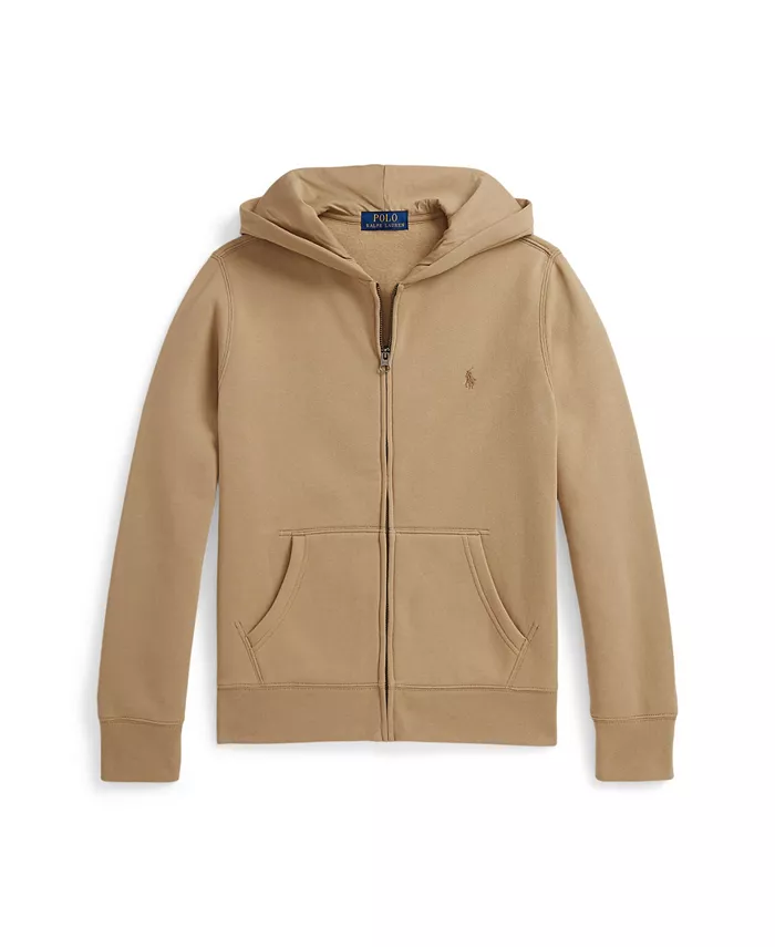 

Флисовая толстовка с молнией Big Boys Polo Ralph Lauren, коричневый/бежевый