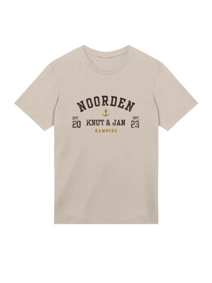 

Футболка песочного цвета Knut & Jan Hamburg Noorden Collegiate F4NT4STIC, Бежевый, Футболка песочного цвета Knut & Jan Hamburg Noorden Collegiate F4NT4STIC