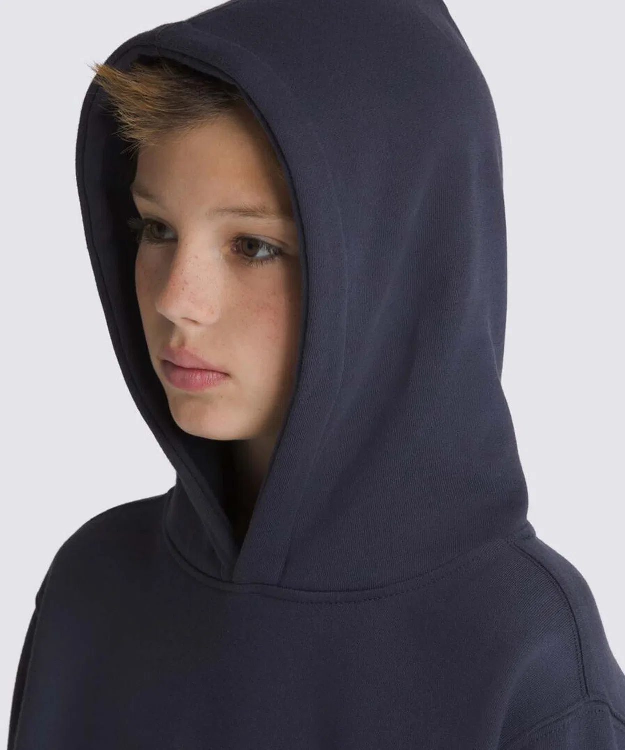 Детская флисовая кофта Vans Next Stop Loose Pullover, тёмно-синяя — фото 4