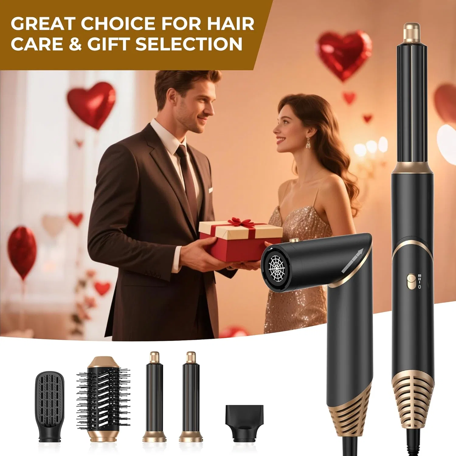 Набор для укладки волос UKLISS 5 в 1 Airstyler Ion Hair Dryer 1000 Вт Ukliss — фото 4