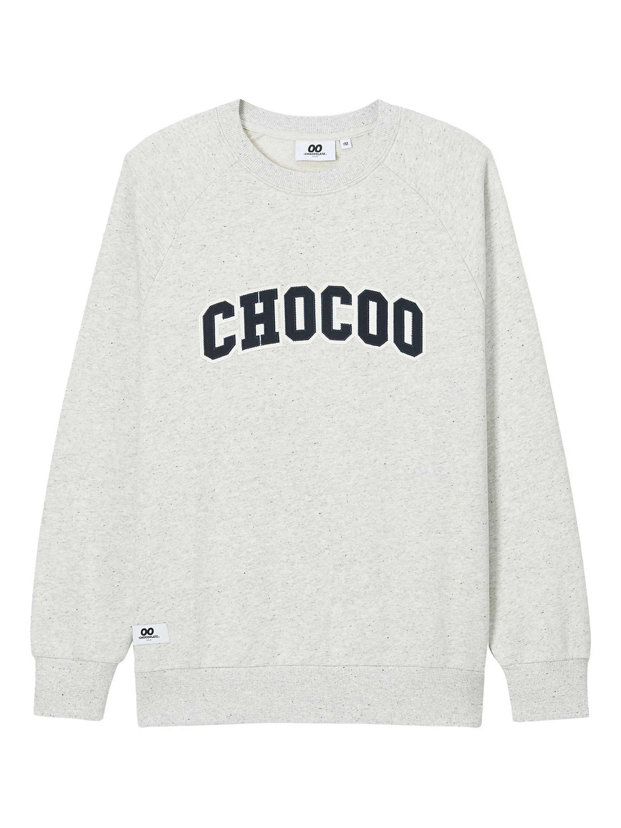 

Толстовка с рукавами реглан и вышивкой Chocoolate, серый