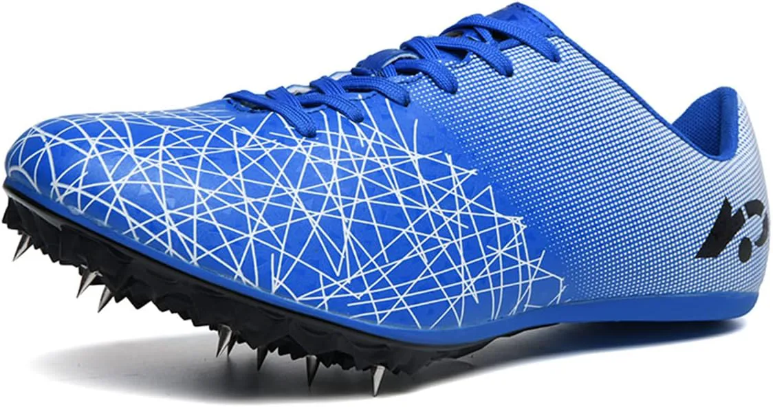 

Беговые шиповки для мужчин Профессиональная обувь для стадиона и трека Дышащие кроссовки для бега и прыжков в высоту DEORUMN, синий