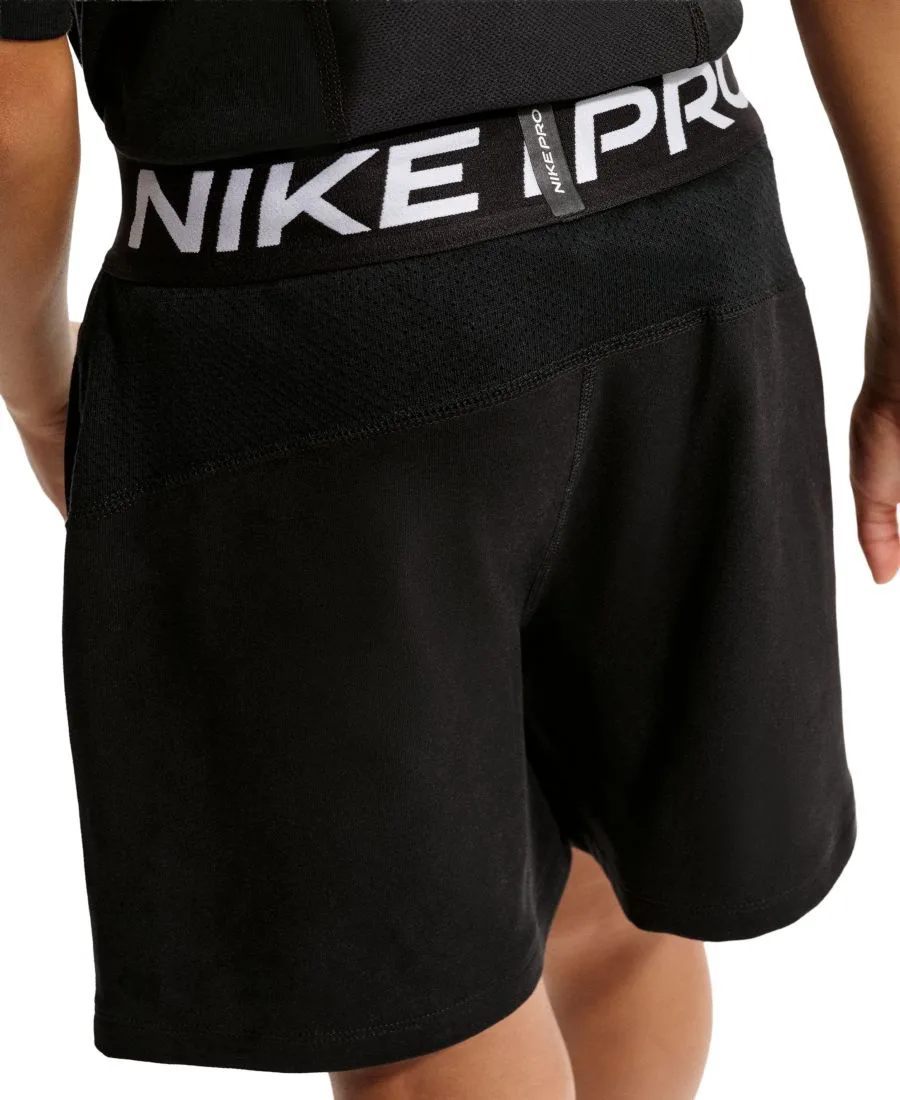 Детские флисовые шорты Pro Dri-FIT для мальчиков 8-20 лет Nike, черный/белый — фото 4