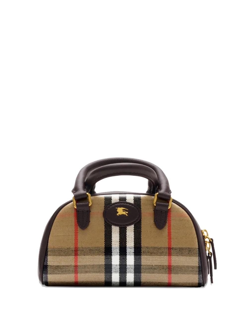 

Сумка-шоппер Highlands в клетку BURBERRY, нейтральный