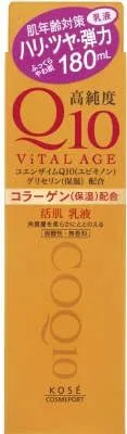 Лосьон Kose Vital Age Q10 с коэнзимом Q10 и морским коллагеном, 180 мл, 24 шт